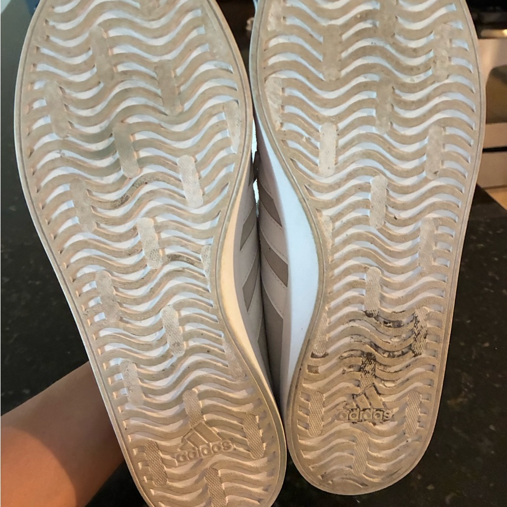 Adidas Light Gray and White Casual Sneakers - Picture 4 of 4